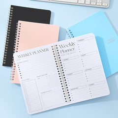 Undated Weekly Planner Notebook with Goal To-Do List
