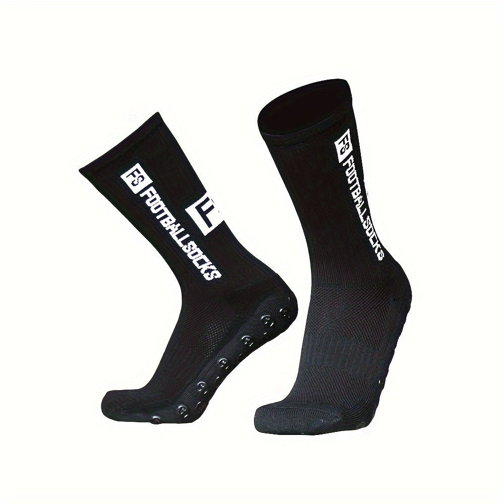 Men's Soccer Socks Non slip Football Socks Grip Crew Socks