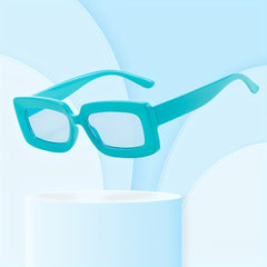 Y2K Rectangle Sunglasses Candy UV400 Sun Shades for Summer Beach Party Club