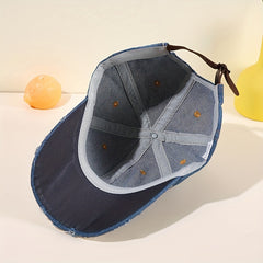 Rhinestone Star Moon Baseball Cap Washed Distressed Hip Hop Dad Hats
