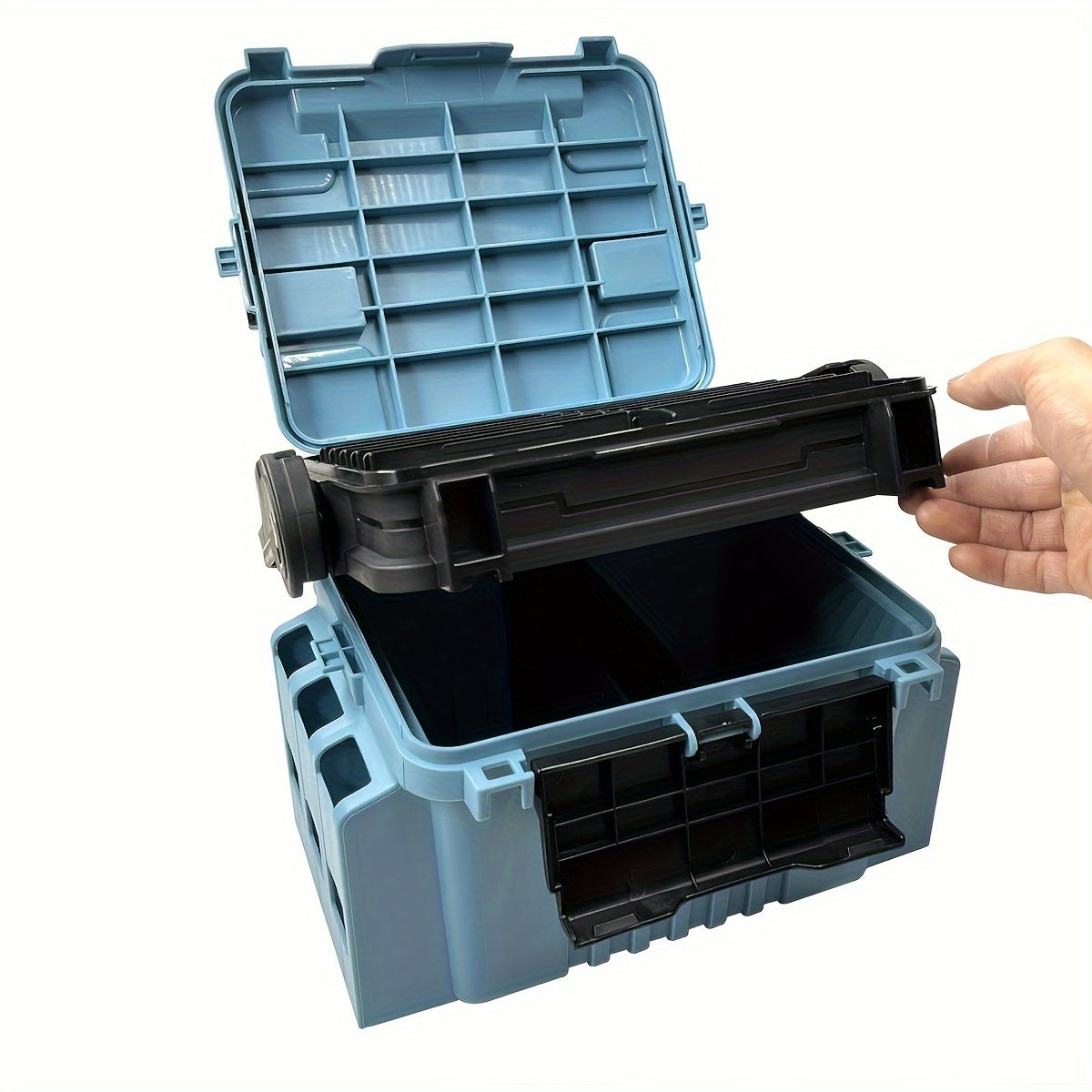 Lockable Fishing Tackle Box with Large Capacity