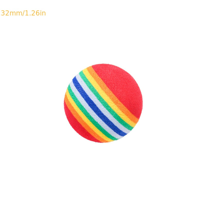 Interactive Rainbow Ball Cat Teaser Toy Fun Pet Supplies
