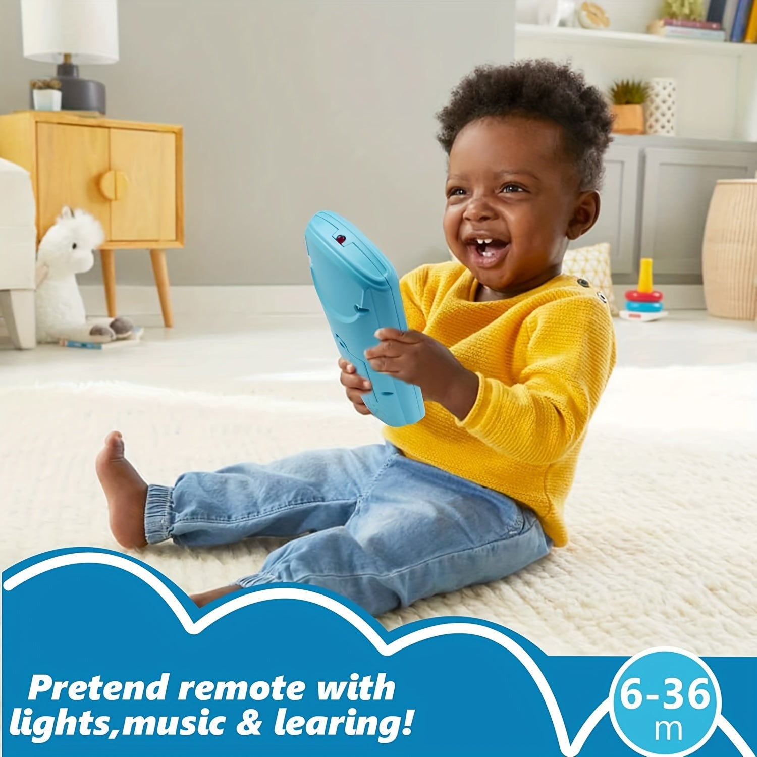 Early Educational TV Remote Control Baby Toy 6 Months Plus