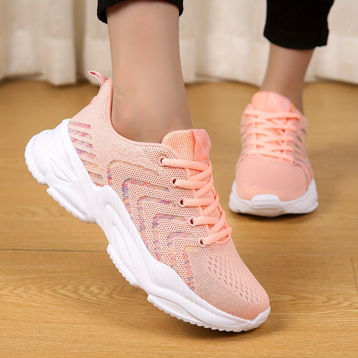 Women's Lightweight Walking Shoes Lace Up Mesh Sneakers