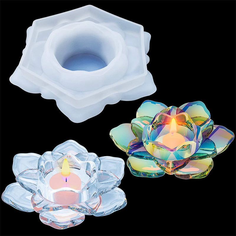 Lotus Tealight Candle Holder Resin Silicone Mold