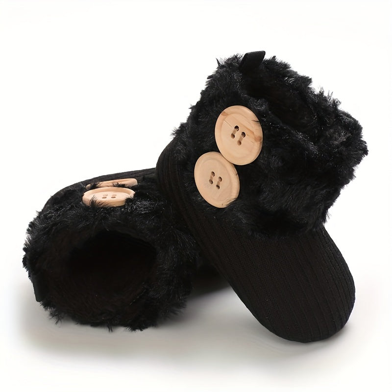 Soft Warm Fleece Boots for Baby Girls - Autumn and Winter