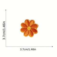 36pcs Flower Pattern Iron On Patches Embroidered Applique Repair Patch