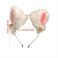 Cat Ears Headband Cosplay Anime Lolita Plush Furry Halloween Party Hairband