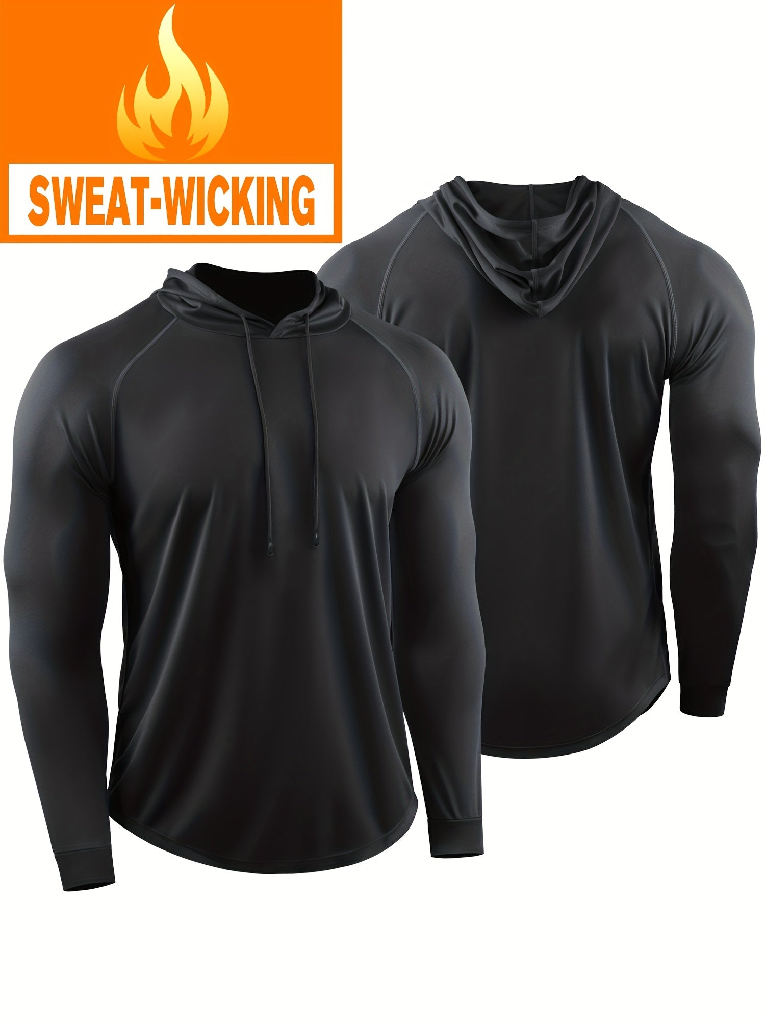 Men's Basketball T-Shirt Hooded Sweater Long Sleeve Running Fitness Suit