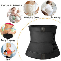 Waist Trainer Tummy Wrap Tummy Control Zipper Slimmer Belly Belt Shapewear