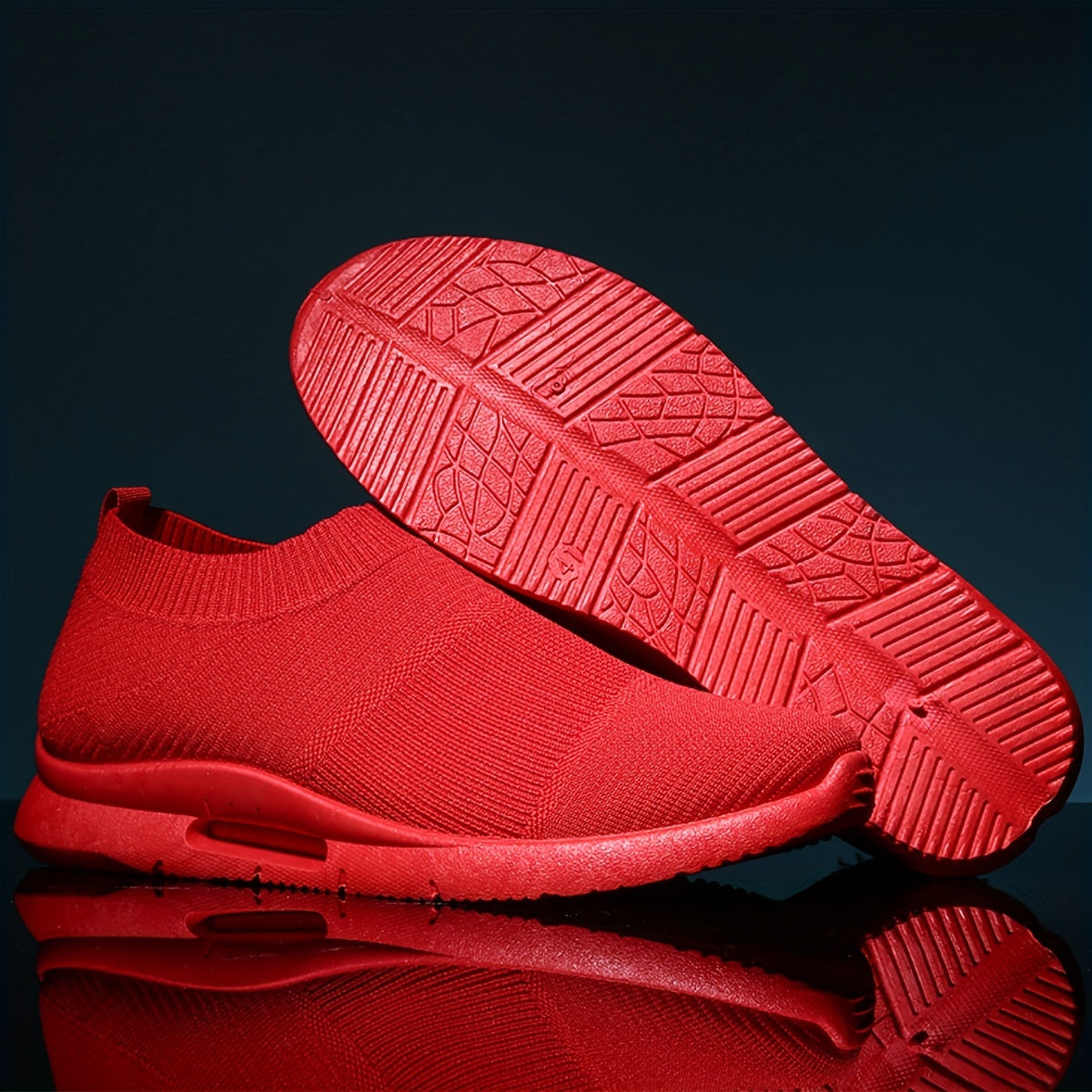 Women's Knitted Sports Shoes Slip On Running Sneakers