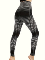  Colorblock Ombre & Graphic Print High Rise Leggings