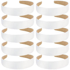 10pcs Satin Hairband Wide Headbands Women Non Slip Plain Head Bands