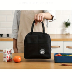 Bear Pattern Insulated Lunch Bag Waterproof Portable School Office Fresh Food