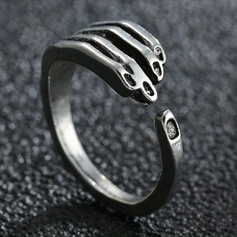 Men's Vintage Flower Snake Hug Ring Punk Metal Boho Party Jewelry