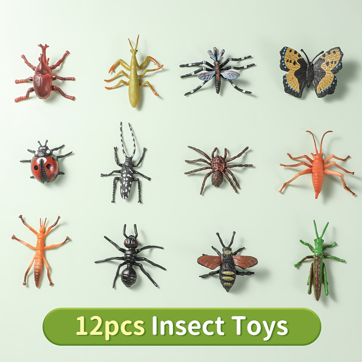 12pcs Realistic Insect Animal Model Set Educational Mini Animals