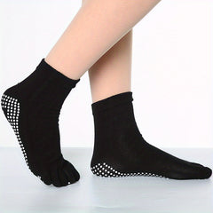 Non Slip Toe Socks for Women - Comfy Five Finger Yoga Socks