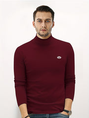Men's Casual Sports Turtleneck Fleece Top