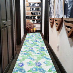 Non Slip Floral Runner Rug Living Room Bathroom Entryway Washable Carpet