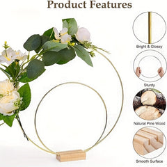 Metal Floral Centerpiece Set for DIY Wedding Decor