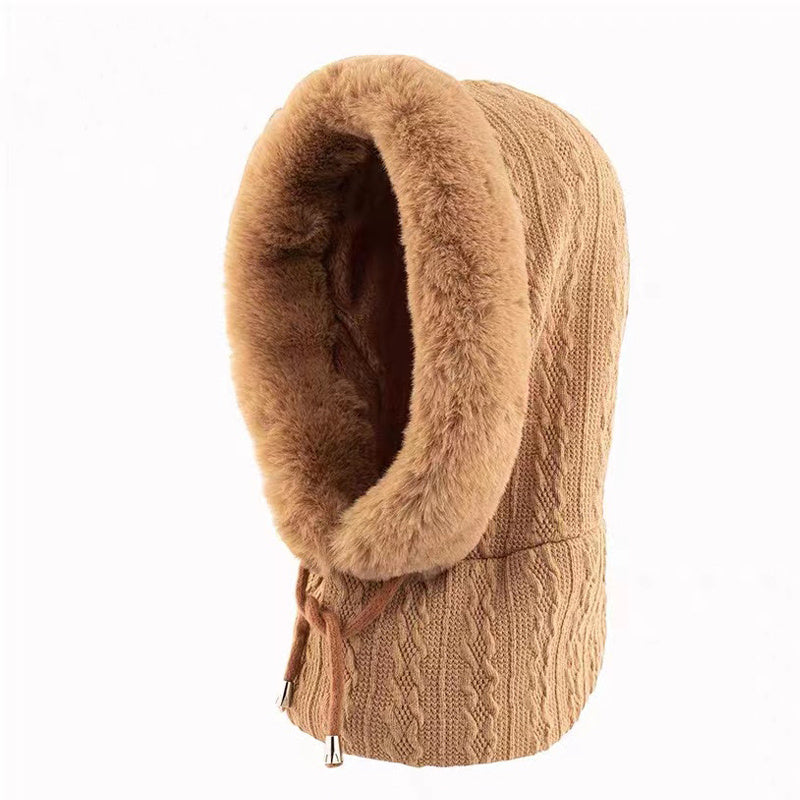 Women's Winter Outdoor Cycling Head Cover Hat Anti Cold Fleece Warm Cap