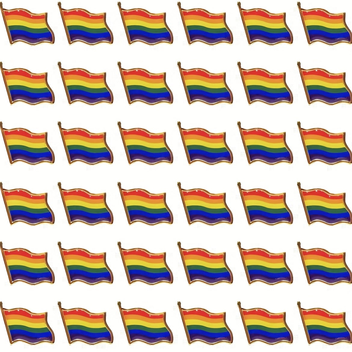 2pcs LGBT Pride Rainbow Flag Brooches Pins for Backpacks