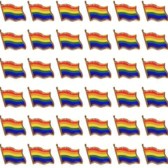 2pcs LGBT Pride Rainbow Flag Brooches Pins for Backpacks