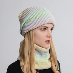 Winter Women Beanies Snood Set Girls Hats Soft Warm Hat Christmas For Her