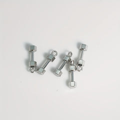 10pcs Silver Fitness Dumbbell Charms for DIY Jewelry Making