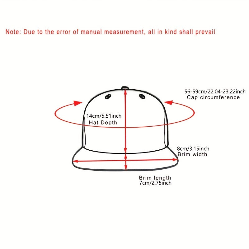 Men's Alphabet Baseball Cap Flat Brim Hat