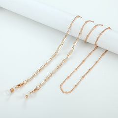 Crystal Glass Cuboid Glasses Chain and Mask Holder Necklace