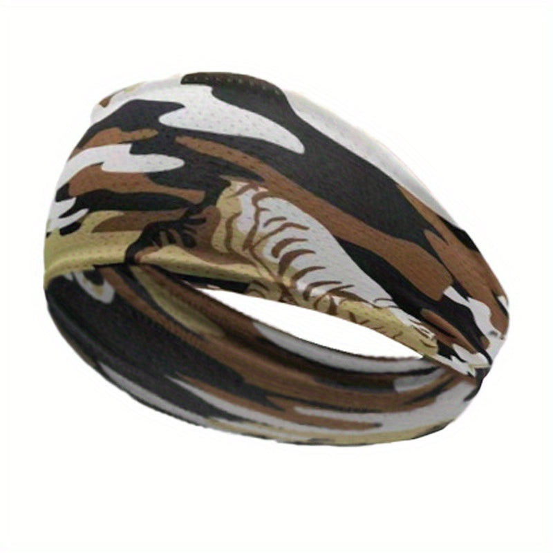 Men's Sports Hair Bands Camouflage Stretch Headband