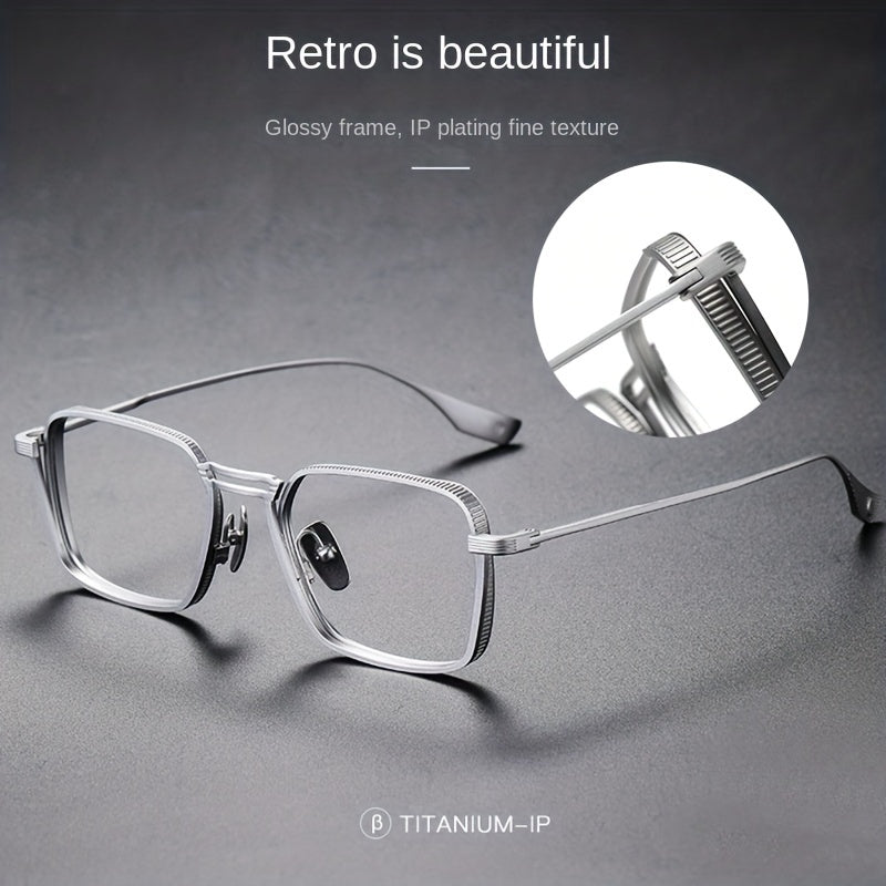 Anti Light Glasses Men's Square Frame Glasses Casual Reading Glasses
