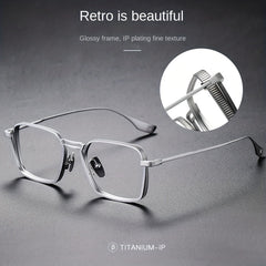 Anti Light Glasses Men's Square Frame Glasses Casual Reading Glasses
