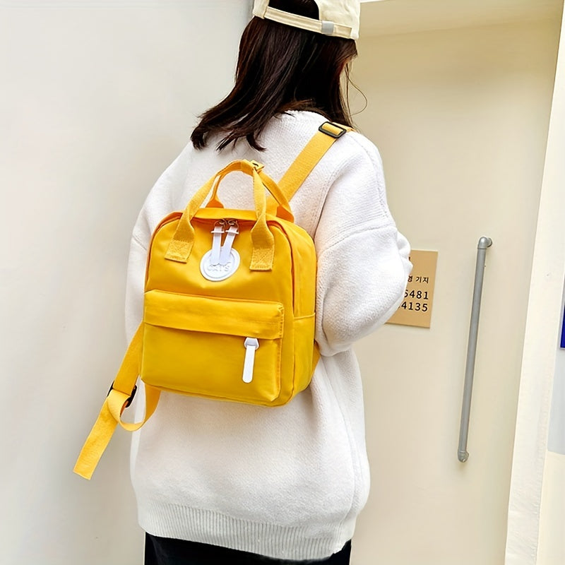 Minimalist Preppy School Backpack Stylish Daypack School Bag