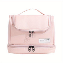 Large Capacity Cosmetic Bag Double Layer Toiletry Organizer