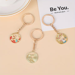 Chinese Style Animal Keychain Metal Purse Handbag Car Charm Gift