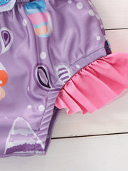 Ice Cream Halter One Piece Swimsuit for Little Girls
