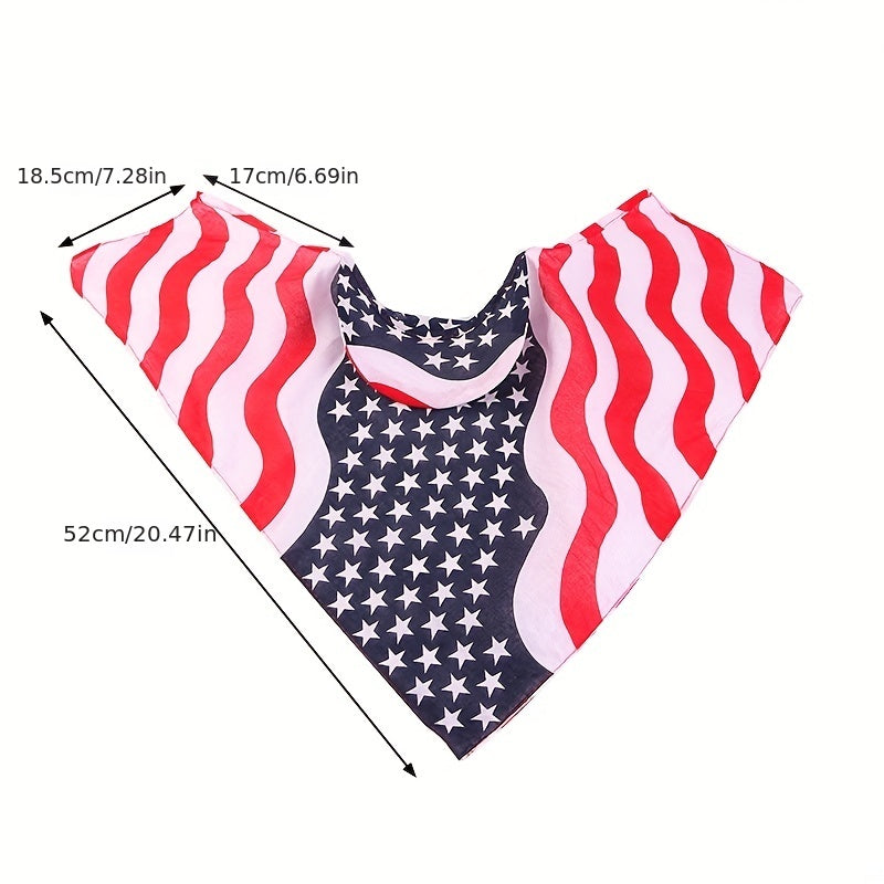 Flag Print Head Scarf Hat UV Protection Sun Visor Cap
