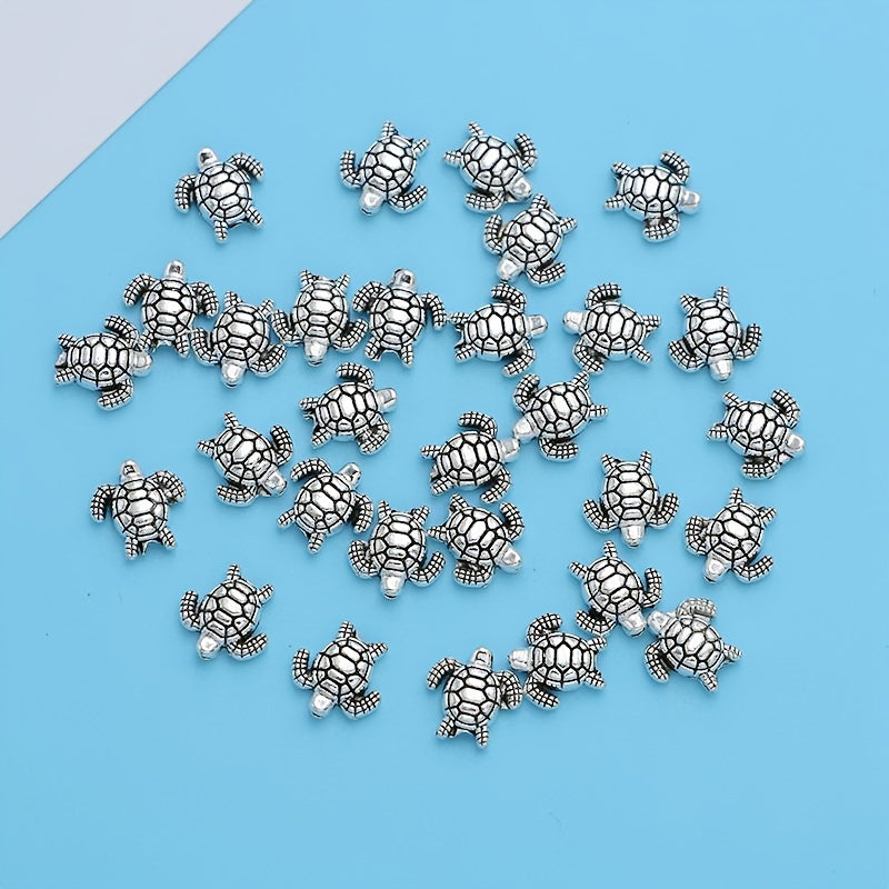 30 Pcs Turtle Loose Spacer Beads Jewelry Making DIY Accessories