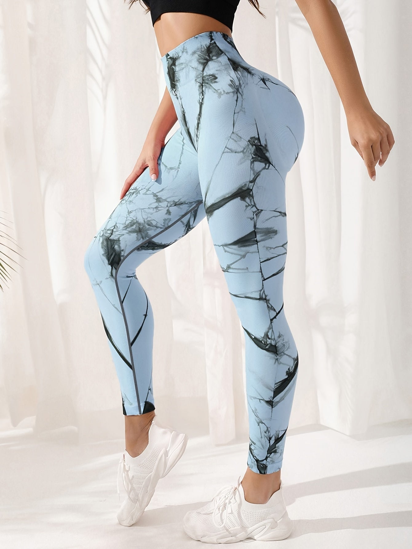 Tie Dye High Waist Yoga Pants Quick Drying Leggings