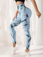 Tie Dye High Waist Yoga Pants Quick Drying Leggings