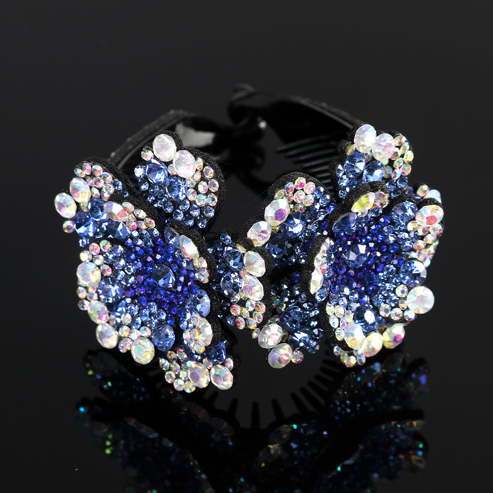Flower Rhinestone Hair Claws for Women Hair Clip Barrettes Ponytail Holder