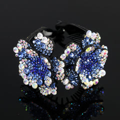 Flower Rhinestone Hair Claws for Women Hair Clip Barrettes Ponytail Holder