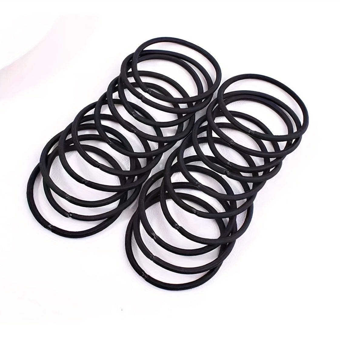50pcs Solid Minimalist Scrunchie Elastic Hair Tie Non Slip Ponytail Holder