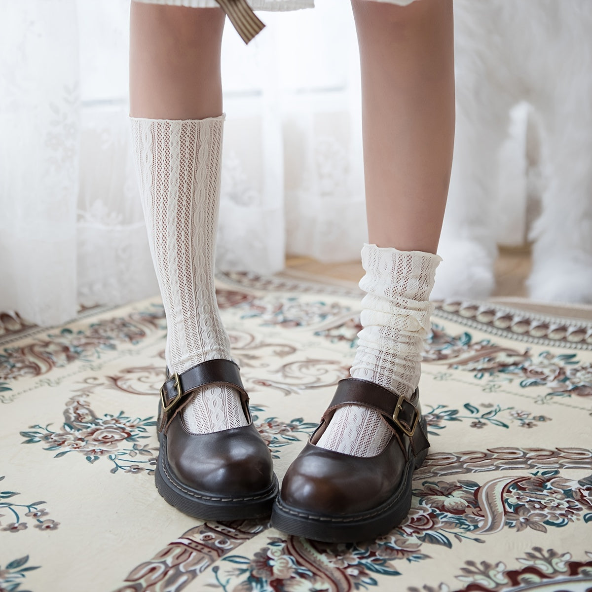 Lolita Hollow Mesh Socks Women's Stockings