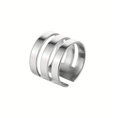 Personalized Engraved Name Ring Stainless Steel Adjustable Finger Ring