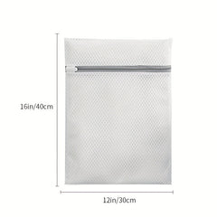 Mesh Zipper Laundry Bag Foldable Washing Pouch Durable Organizer
