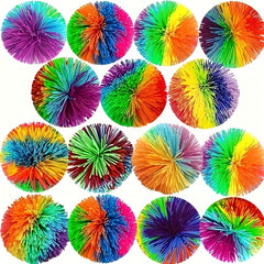 10pcs Rainbow Sensory Ball Party Favors Fluffy Bouncy Ball