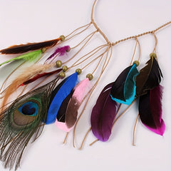 Bohemia Style Feather Hair Band Adjustable Headwear